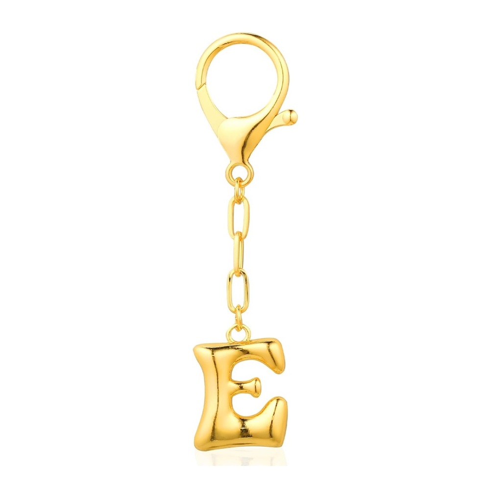 Monogram Gold-Toned Ballon Letter Bag Charm & Keychain - various letters! - Picture 2 of 5